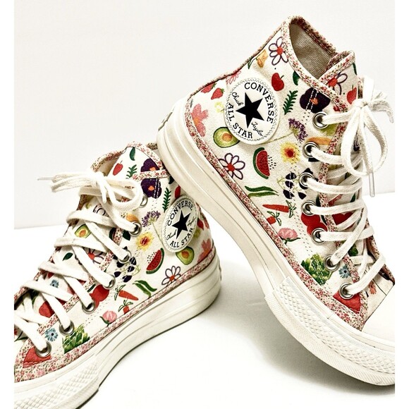 Converse Chuck Taylor Platform Womens 6.5 Shoe Canvas Egret Sneaker High A06063C - Picture 1 of 11